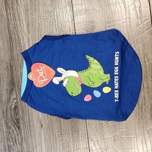 NWT Pet Central T-Rex Hates Egg Hunts  sz S Dog Shirt